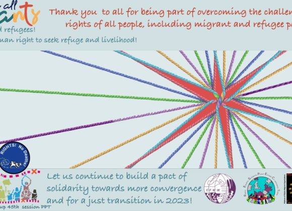 Let us continue to build a pact of solidarity towards more convergence and for a just transition in 2023 Let us continue to build a pact of solidarity towards more convergence and for a just transition in 2023